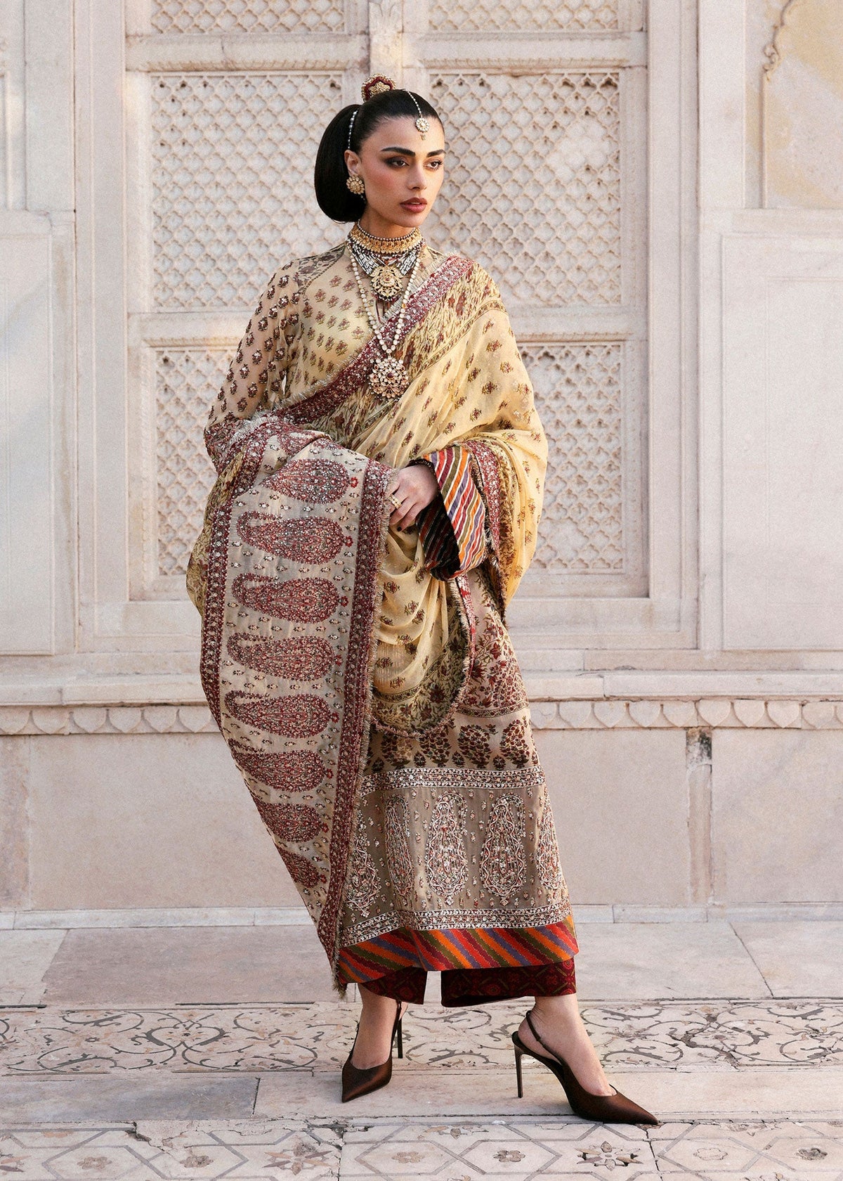 Hussain Rehar | Luxury Pret AW 25 | Marigale by Hussain Rehar - Designer Dress  - Type : Ladies Clothes - Available at Libayah - 100% Original 