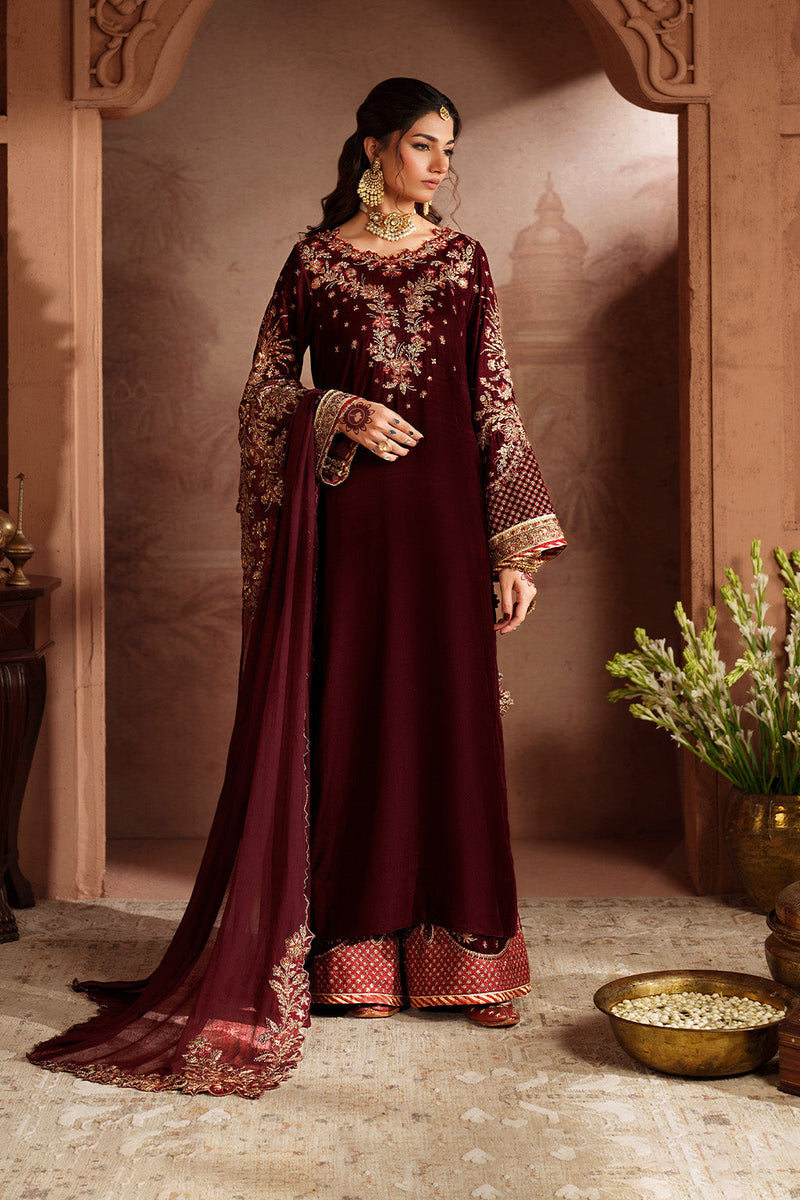 Iznik | Velvet 25 | IV-55 Embroidered Velvet by Iznik - Designer Dress - Type : Ladies Clothes - Available at Libayah - 100% Original 