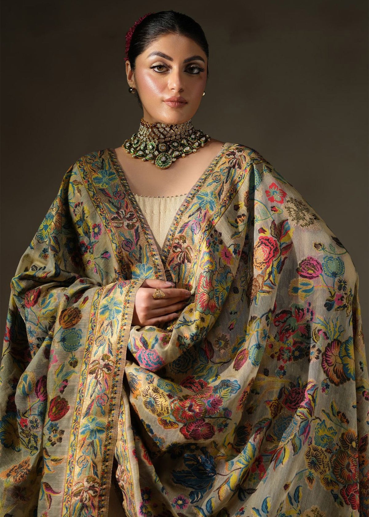 Mahum Asad | Khaani Formals | Chambeli Shawl by Mahum Asad - Designer Dress - Type: Ladies Clothes - Available at Libayah - 100% Original