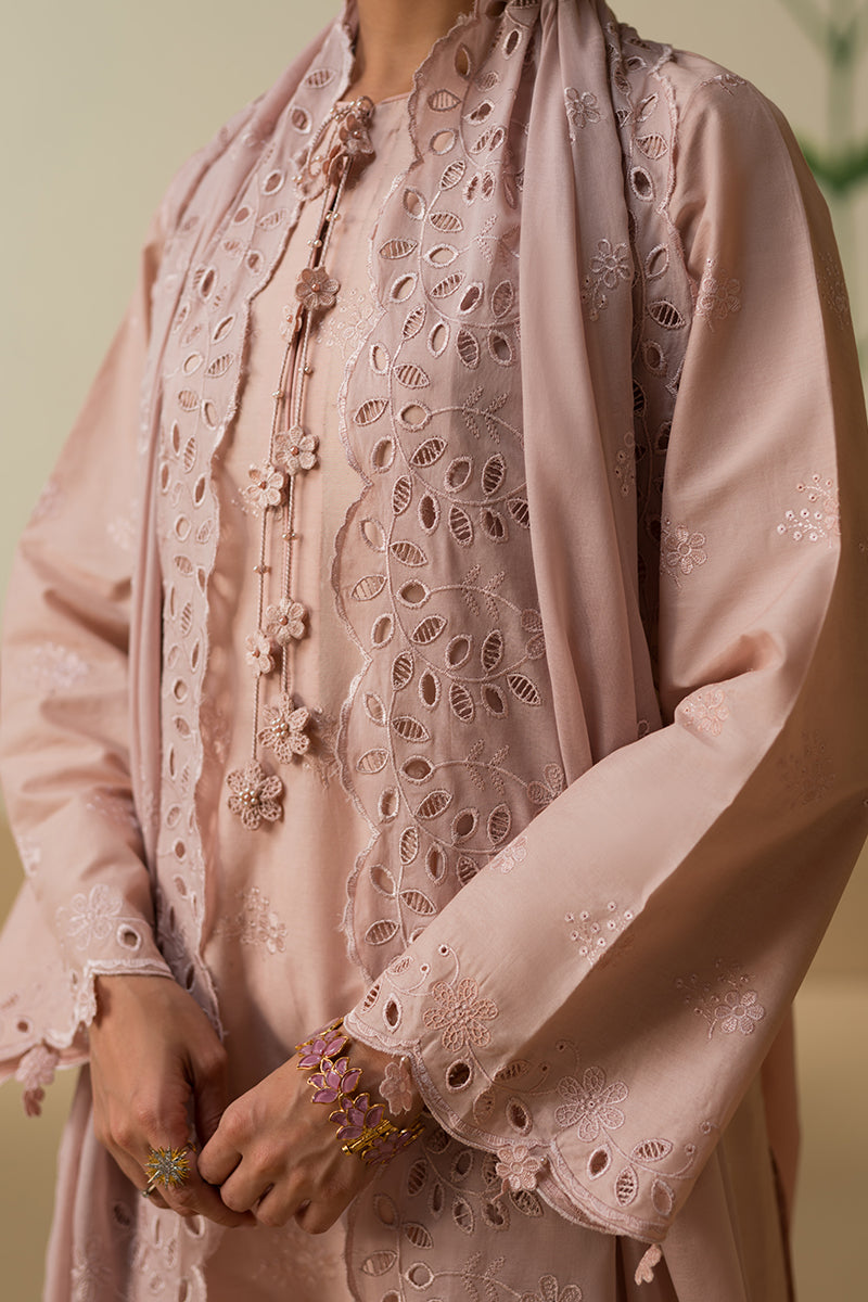 Cross Stitch | Chikankari Lawn 25 | PALE MAUVE by Cross Stitch - Designer Dress - Type: Ladies Clothes - Available at Libayah - 100% Original