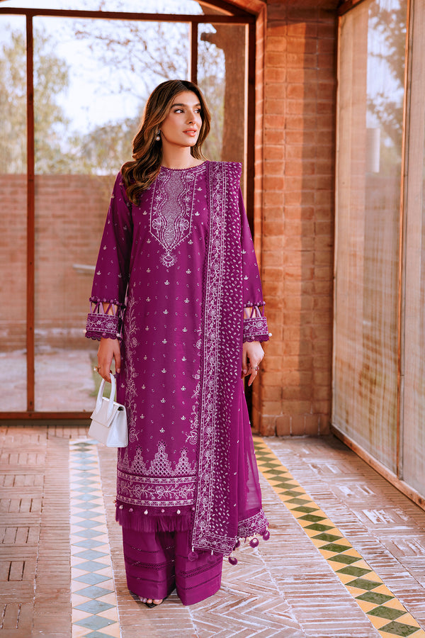 Farasha | Dastoor Embroidered Lawn SS24 | TEMPTING BERY by Farasha - Designer Dress - Type: Ladies Clothes - Available at Libayah - 100% Original