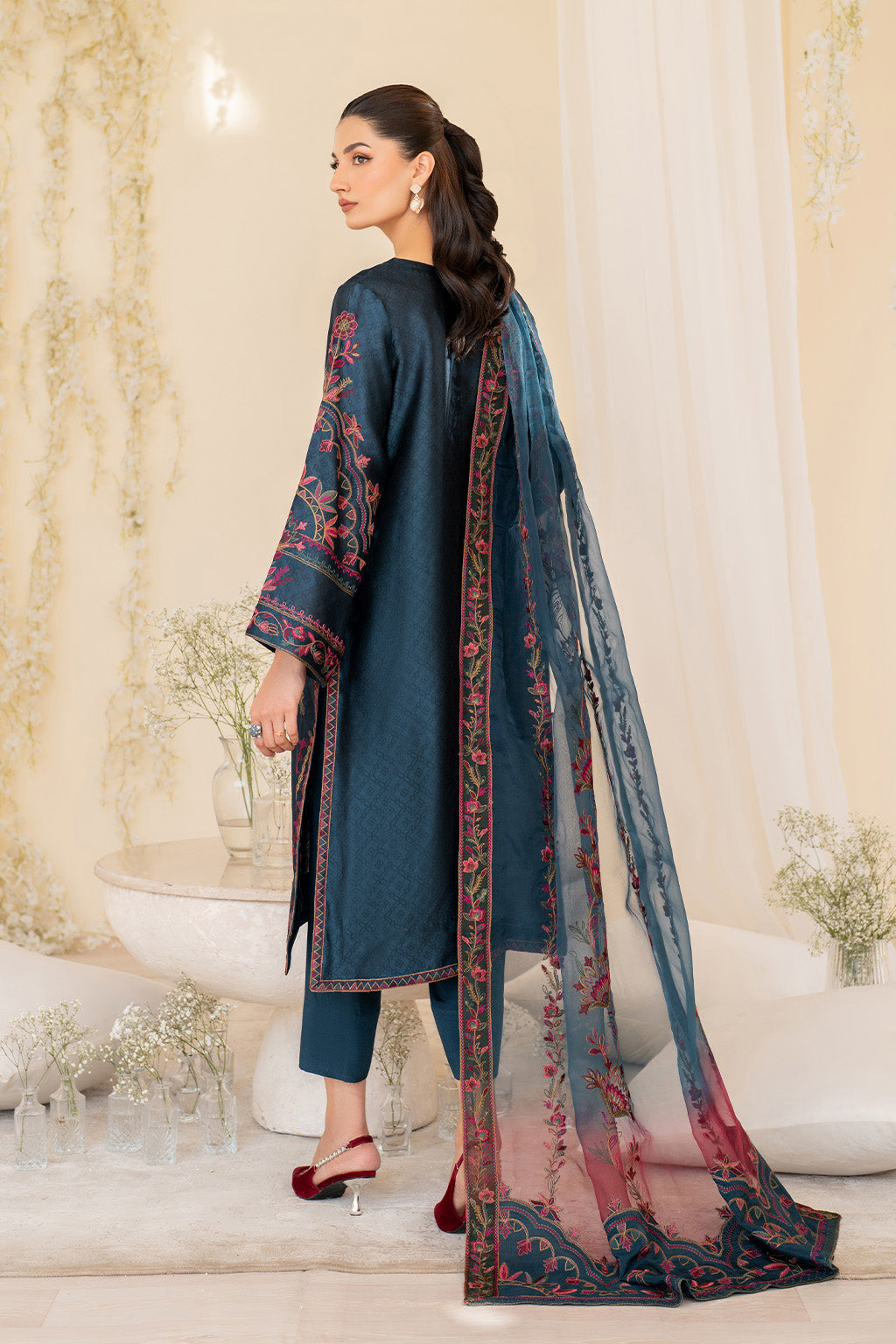 Iznik | Festive Formal | UE-379 Embroidered Pure silk by Iznik - Designer Dress  - Type : Ladies Clothes - Available at Libayah - 100% Original 