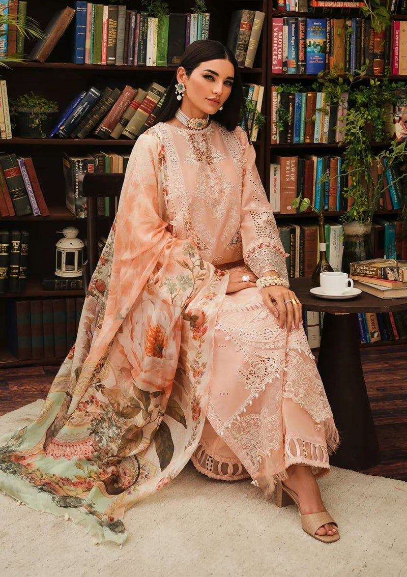 Kahf Premium | Luxury Lawn 24 | KLE-03A Flamingo by Kahf Premium - Designer Dress - Type: Ladies Clothes - Available at Libayah - 100% Original