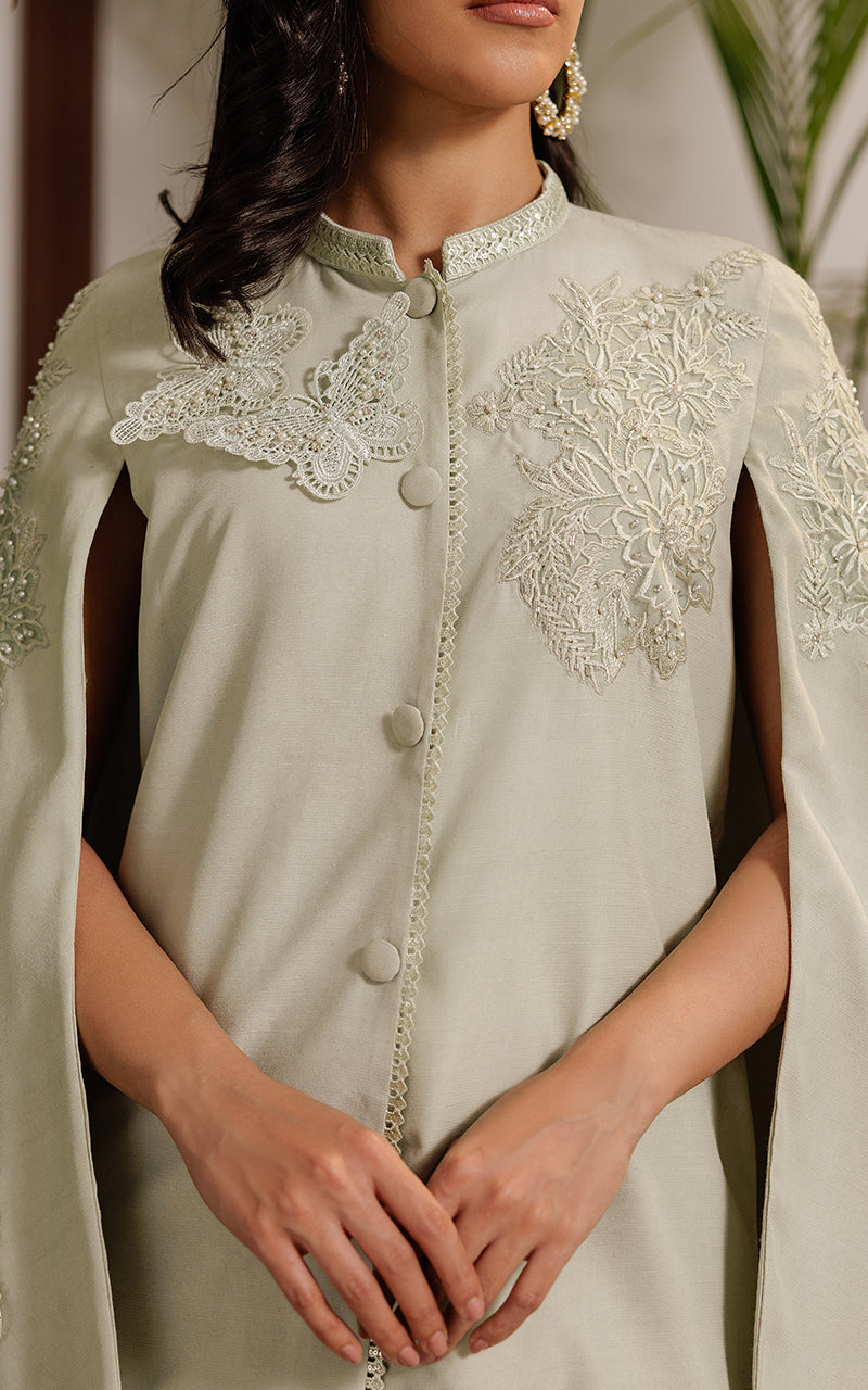 Threads and Motifs | Formal Dresses 25 | Embroidered Cape With Trouser by Threads and Motifs - Designer Dress  - Type : Ladies Clothes - Available at Libayah - 100% Original 