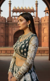 Threads and Motifs | Formal Outfits | Blouse With Lehenga by Threads and Motifs - Designer Dress  - Type : Ladies Clothes - Available at Libayah - 100% Original 