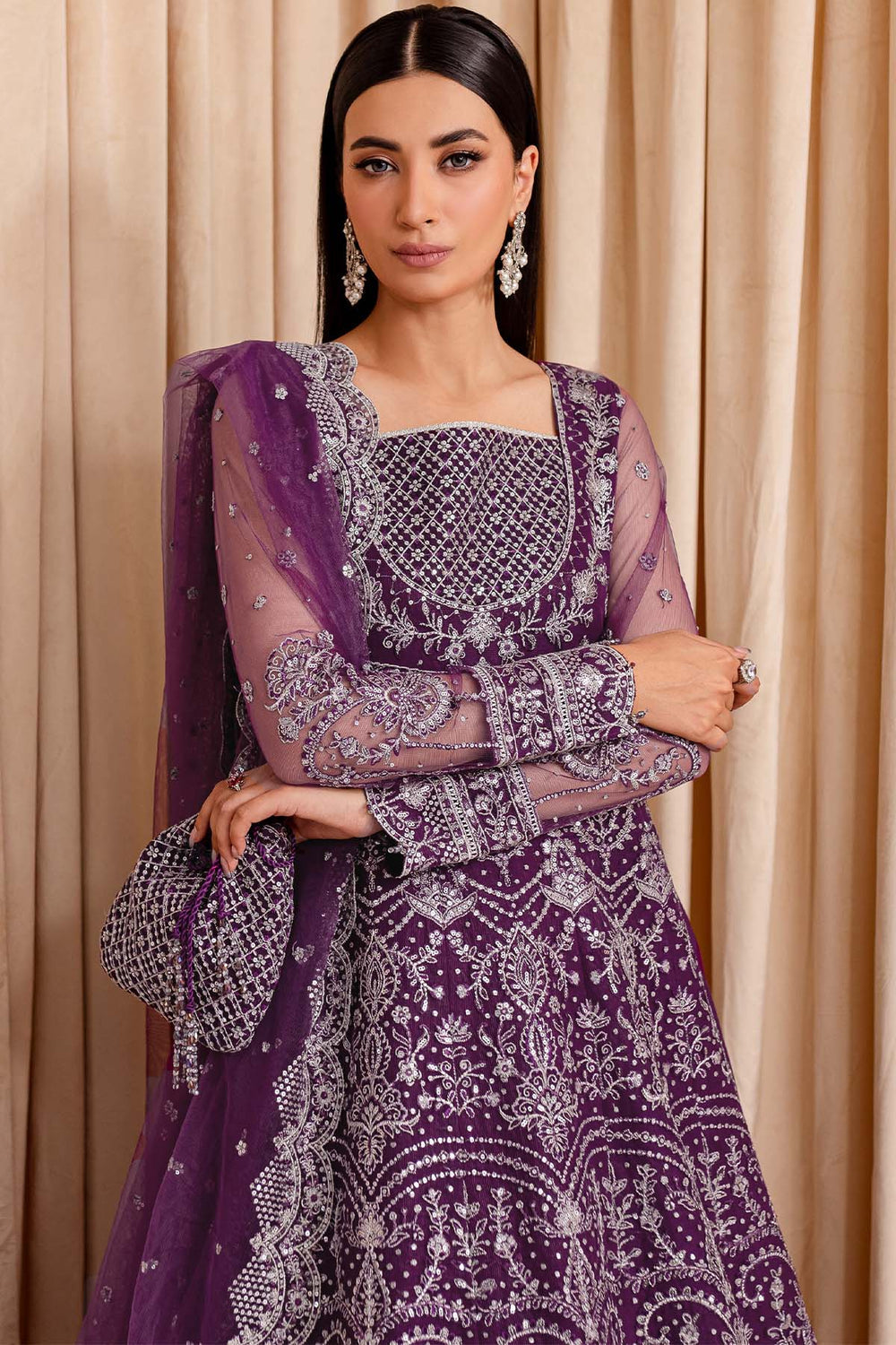 Farasha | Lumiere Formals | Plum Passion by Farasha - Designer Dress - Type: Ladies Clothes - Available at Libayah - 100% Original