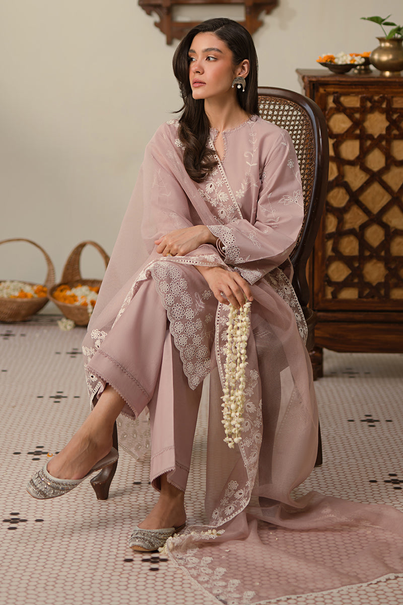 Cross Stitch | Chikankari Lawn 25 | MAUVE GLAM by Cross Stitch - Designer Dress - Type: Ladies Clothes - Available at Libayah - 100% Original
