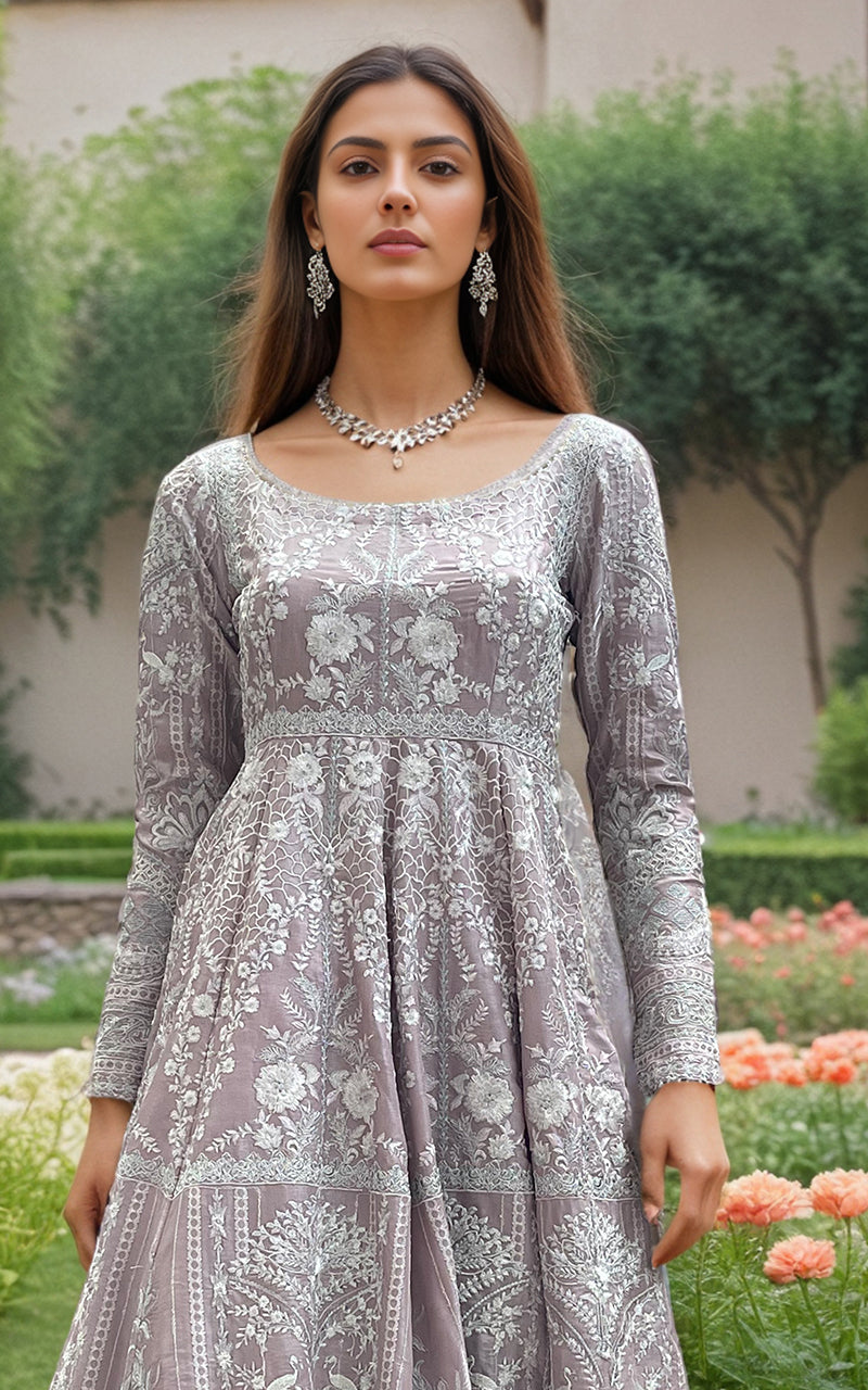 Threads and Motifs | Formal Dresses 25 | Embroidered Maxi by Threads and Motifs - Designer Dress  - Type : Ladies Clothes - Available at Libayah - 100% Original 