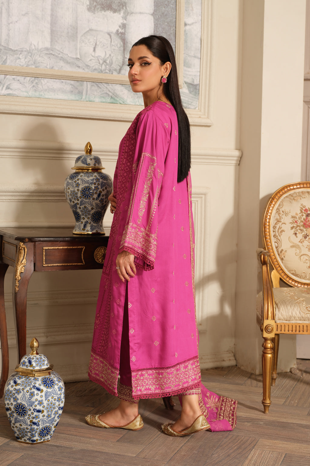 Johra | Silsila Embroidered Viscose | JH-255-SIL by Johra - Designer Dress - Type: Luxury - Available at Libayah - 100% Original