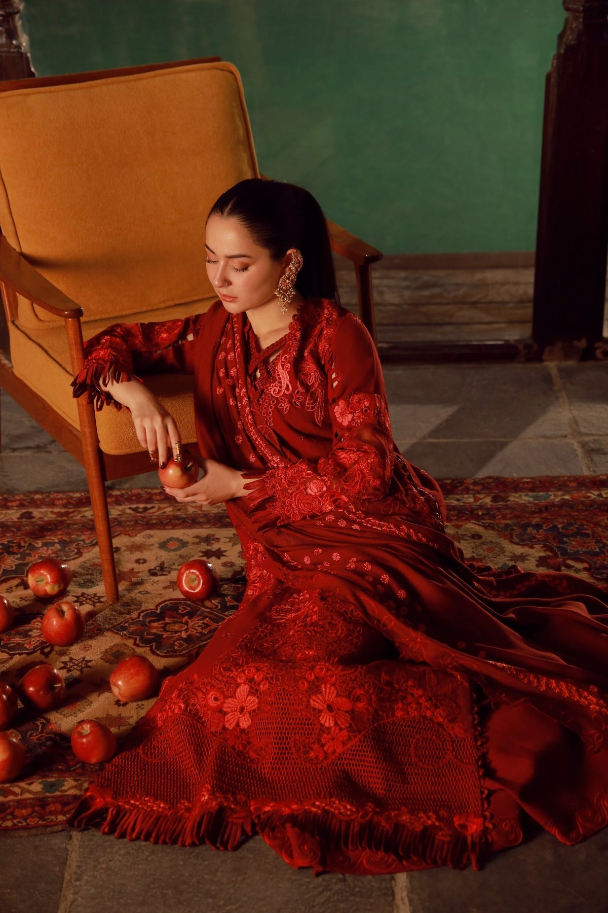 Maryam Hussain | Winter Shawl 25 | Riya by Maryam Hussain - Designer Dress - Type : Ladies Clothes - Available at Libayah - 100% Original 