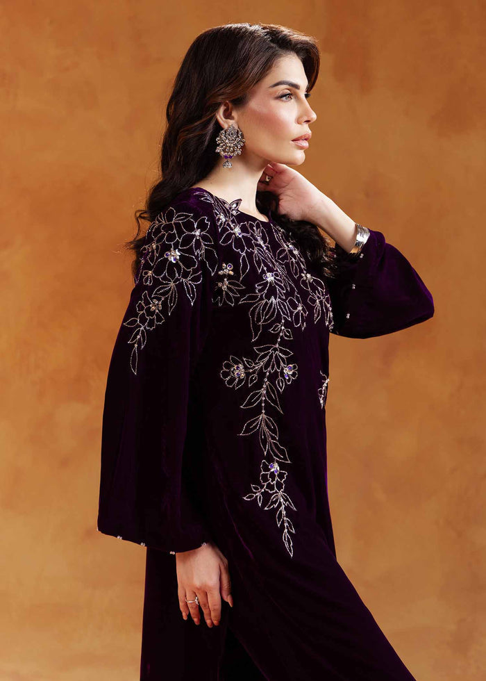 Jeem | The Velvet Edit | DUNE PURPLE by Jeem - Designer Dress - Type: Ladies Clothes - Available at Libayah - 100% Original