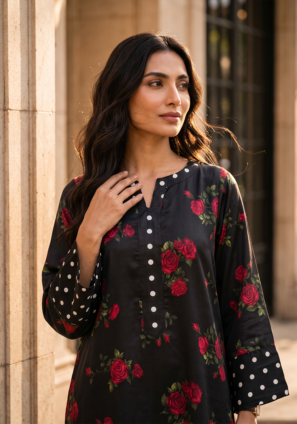 Zarqash | Silk Edit 26 | Rose Noir by Zarqash - Designer Dress  - Type : Ladies Clothes - Available at Libayah - 100% Original 