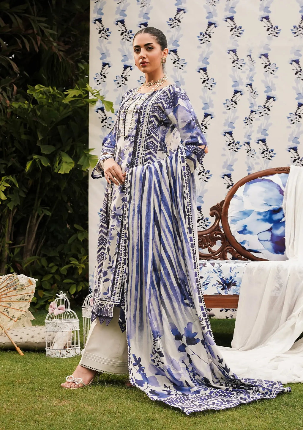 Elaf Premium | Printed Collection 24 | EEP-07A - Shadow Sisters by Elaf Premium - Designer Dress - Type: Ladies Clothes - Available at Libayah - 100% Original