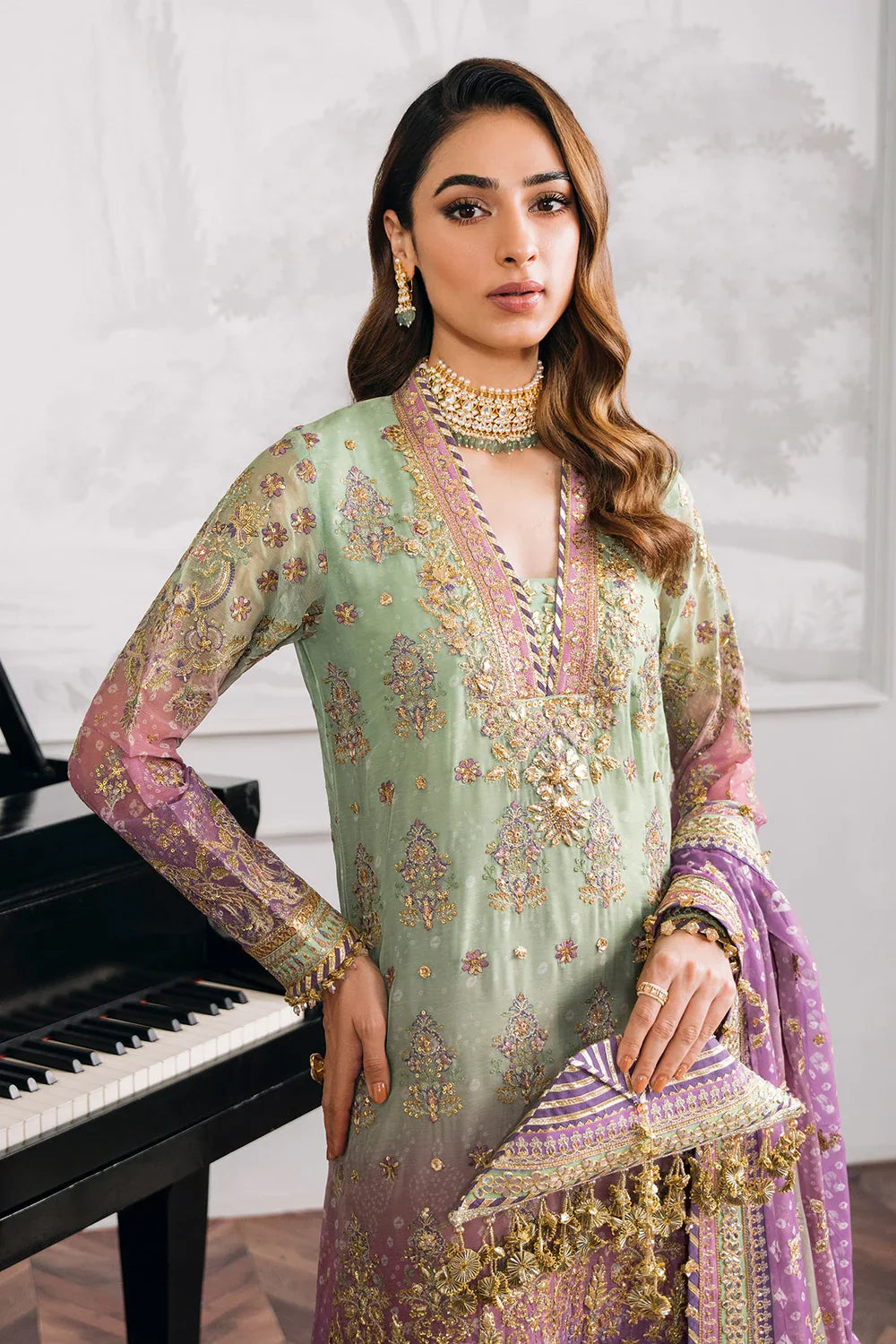 Baroque | Chantelle Embroidered Collection | CH12-08 by Baroque - Designer Dress - Type: Ladies Clothes - Available at Libayah - 100% Original