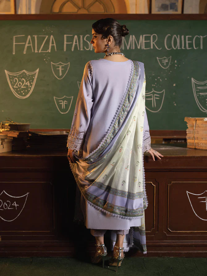 Faiza Faisal | Maya Luxury Lawn | Nazali by Faiza Faisal - Designer Dress - Type: Ladies Clothes - Available at Libayah - 100% Original