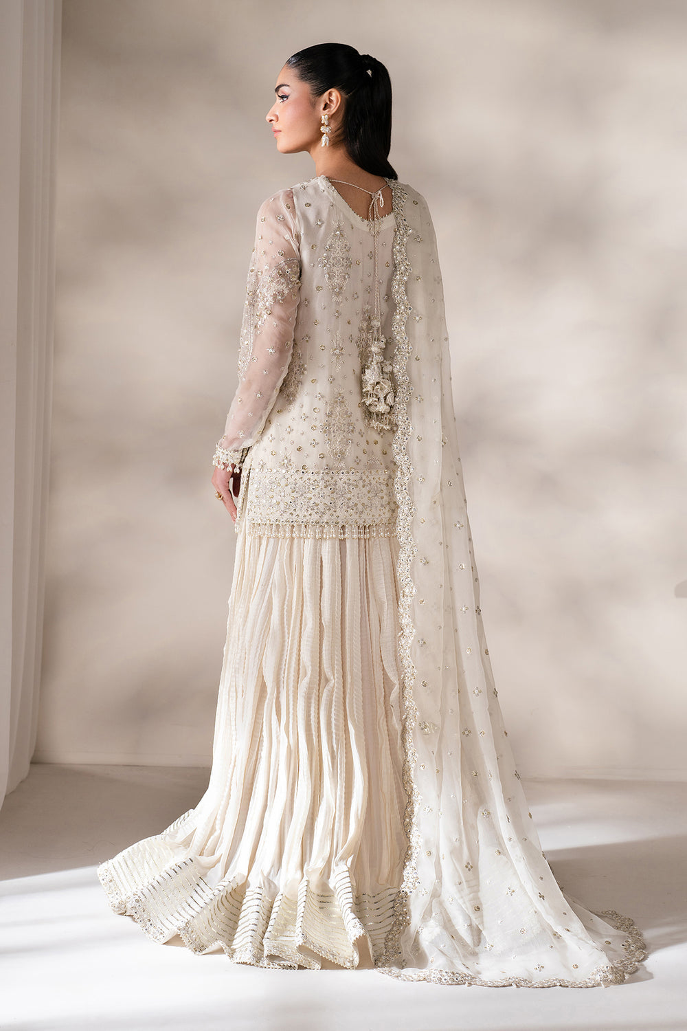 Baroque | Formals Collection | EMBROIDERED CHIFFON UF-4140 by Baroque - Designer Dress  - Type : Ladies Clothes - Available at Libayah - 100% Original 