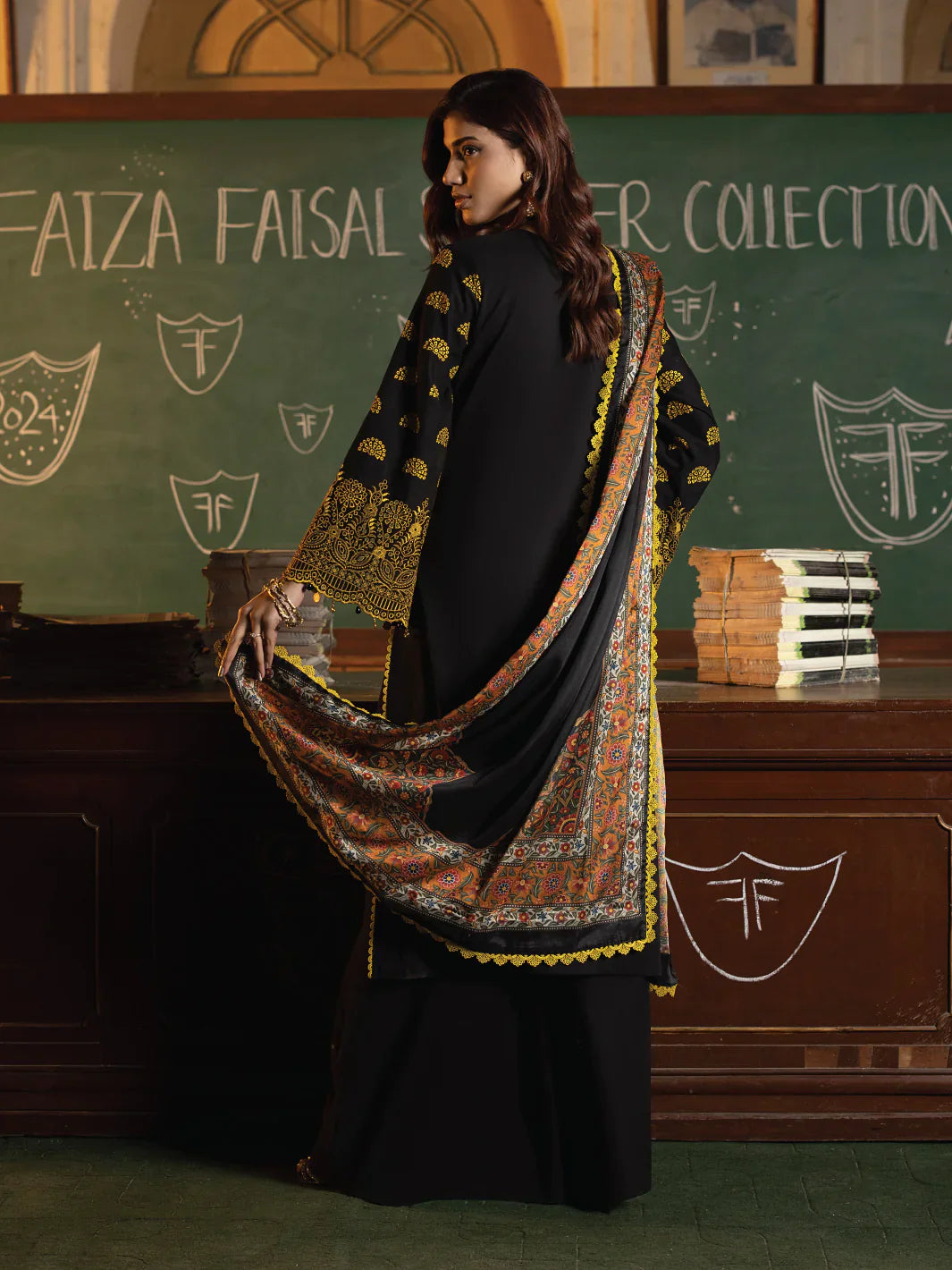Faiza Faisal | Maya Luxury Lawn | Clara by Faiza Faisal - Designer Dress - Type: Ladies Clothes - Available at Libayah - 100% Original