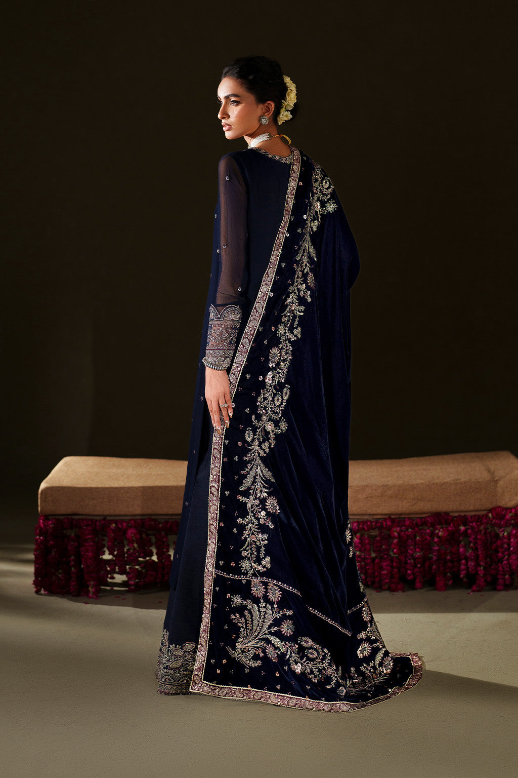 Iznik | Velvet 25 | IV-76 Embroidered Velvet by Iznik - Designer Dress - Type : Ladies Clothes - Available at Libayah - 100% Original 