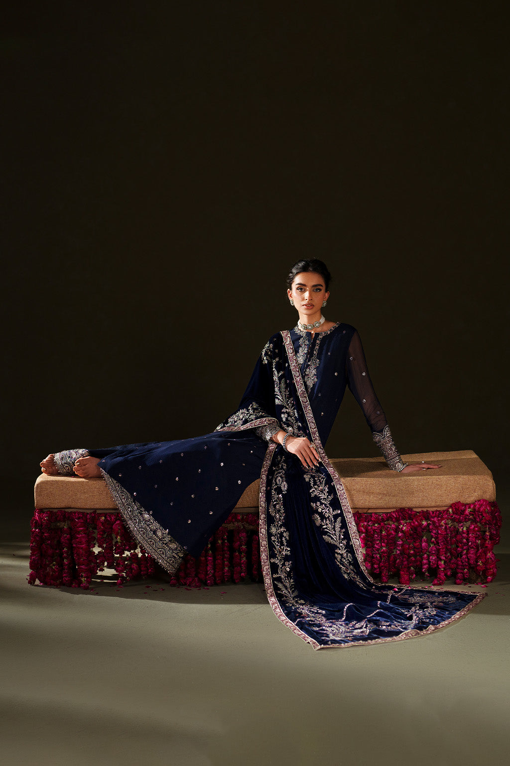 Iznik | Velvet 25 | IV-76 Embroidered Velvet by Iznik - Designer Dress - Type : Ladies Clothes - Available at Libayah - 100% Original 