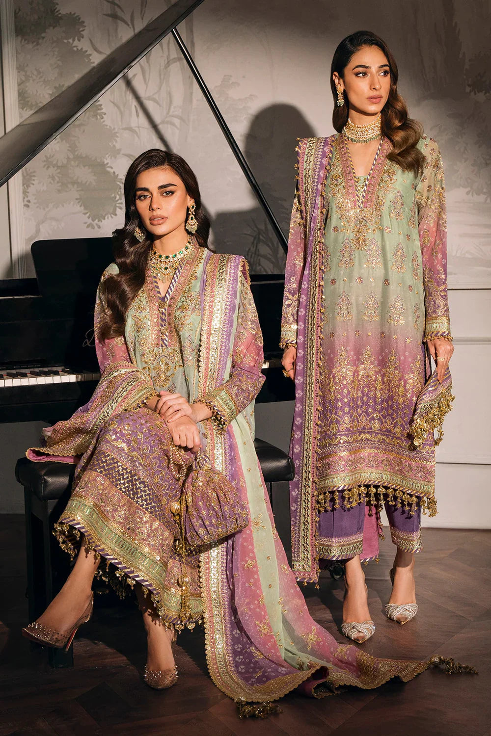 Baroque | Chantelle Embroidered Collection | CH12-08 by Baroque - Designer Dress - Type: Ladies Clothes - Available at Libayah - 100% Original