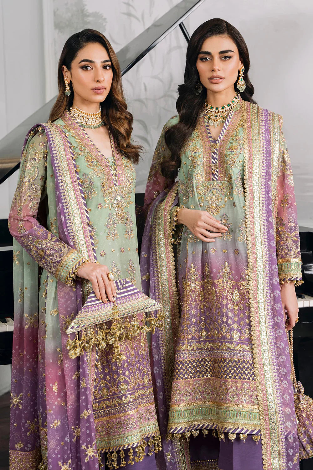 Baroque | Chantelle Embroidered Collection | CH12-08 by Baroque - Designer Dress - Type: Ladies Clothes - Available at Libayah - 100% Original