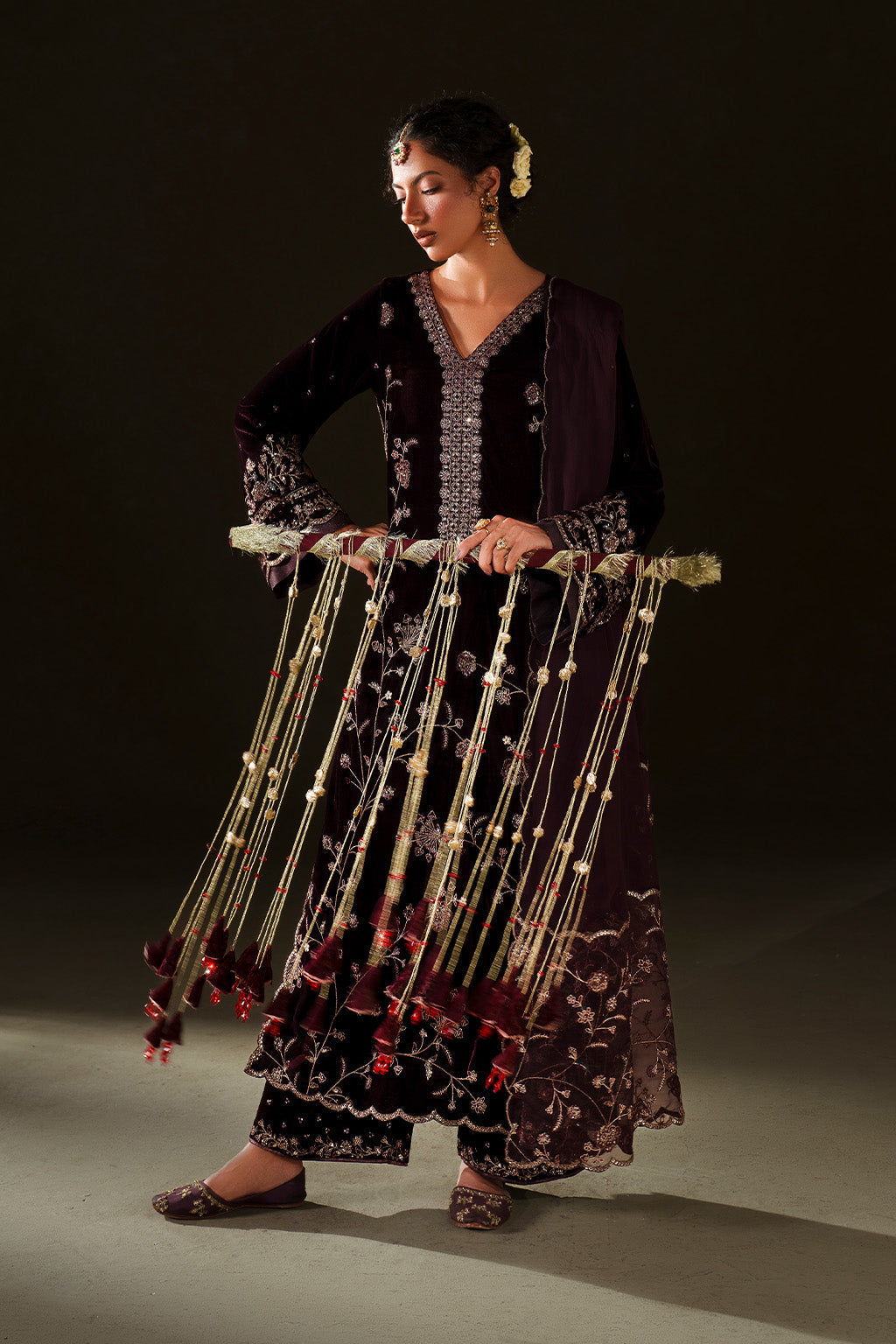 Iznik | Velvet 25 | IV-70 Embroidered Velvet by Iznik - Designer Dress - Type : Ladies Clothes - Available at Libayah - 100% Original 