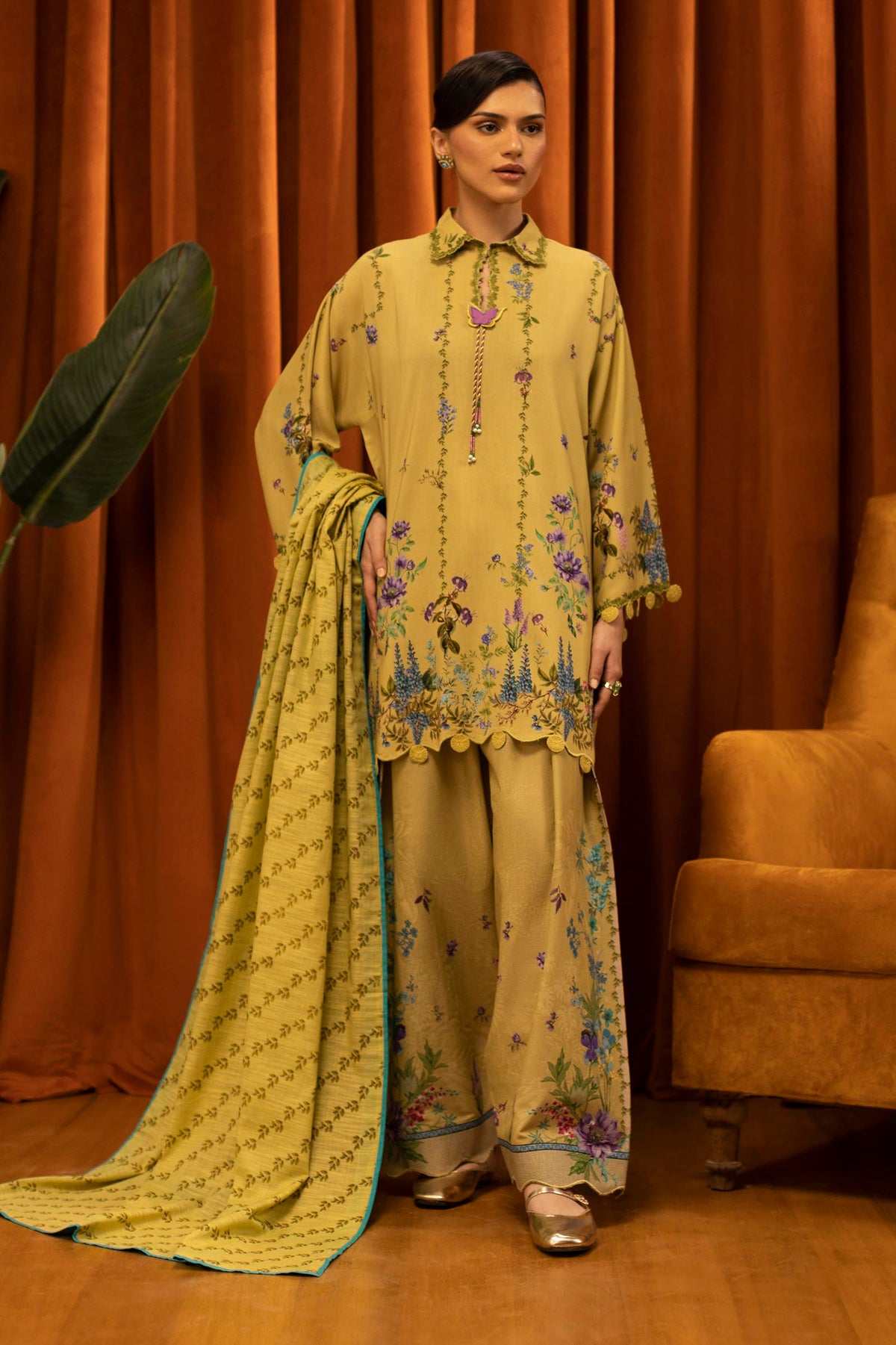 Sana Safinaz | Muzlin Winter 25 | 013A by Sana Safinaz - Designer Dress - Type : Ladies Clothes - Available at Libayah - 100% Original 