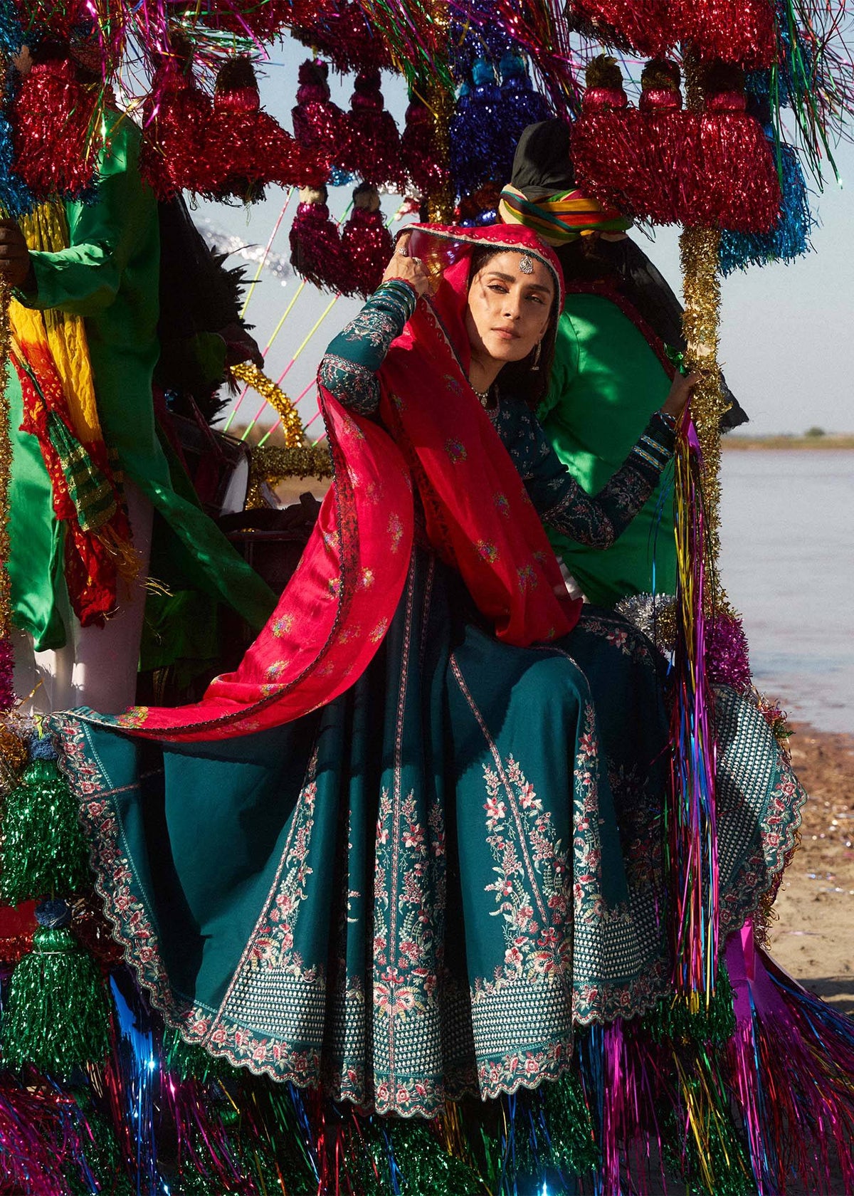 Hussain Rehar | Surkh Eid Pret'25 | Zarqash by Hussain Rehar - Designer Dress  - Type : Ladies Clothes - Available at Libayah - 100% Original 