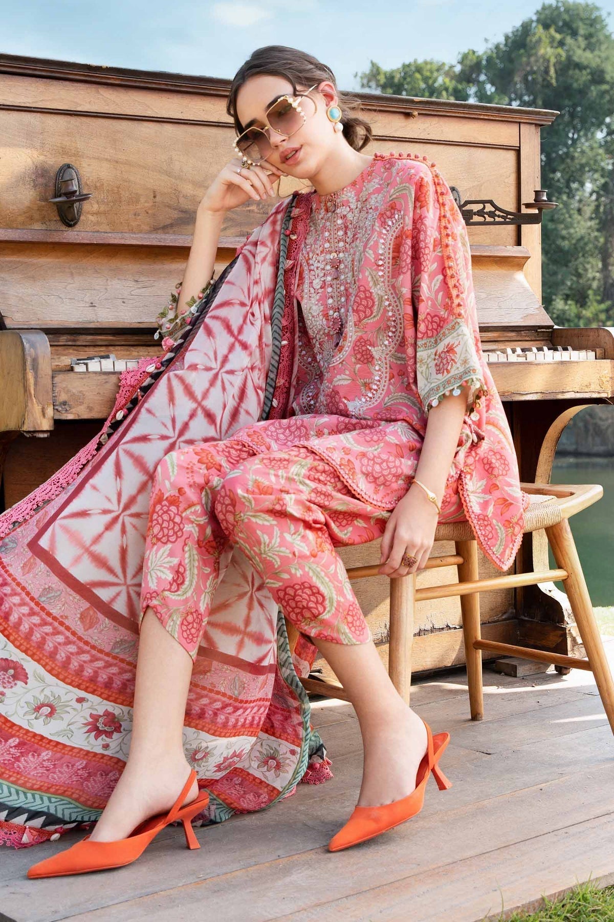 Maria B | M Prints 25 | MPT-2513-A by Maria B - Designer Dress - Type: Ladies Clothes - Available at Libayah - 100% Original