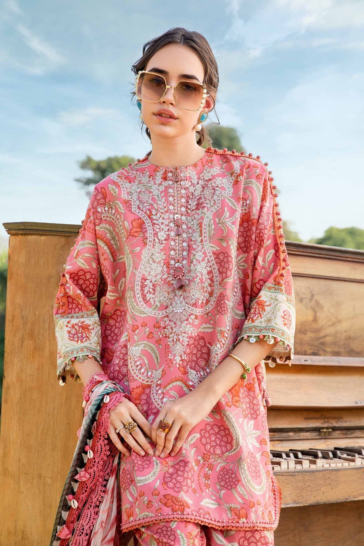 Maria B | M Prints 25 | MPT-2513-A by Maria B - Designer Dress - Type: Ladies Clothes - Available at Libayah - 100% Original