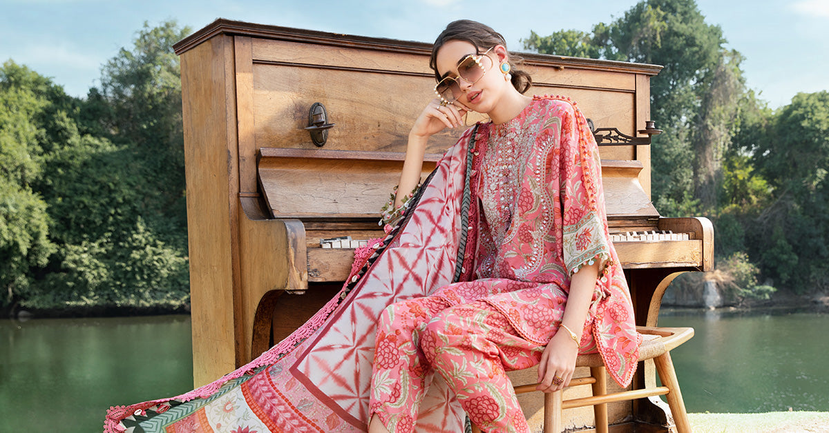 Maria B | M Prints 25 | MPT-2513-A by Maria B - Designer Dress - Type: Ladies Clothes - Available at Libayah - 100% Original