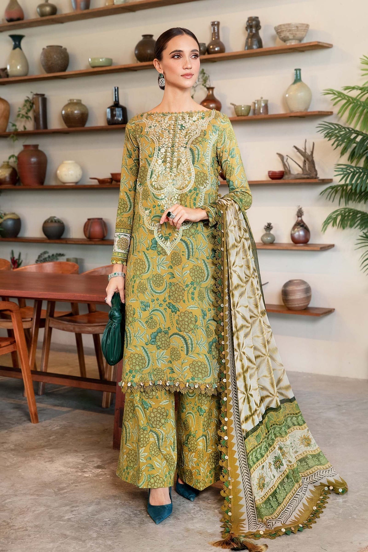 Maria B | M Prints 25 | MPT-2513-B by Maria B - Designer Dress - Type: Ladies Clothes - Available at Libayah - 100% Original