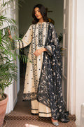 Cross Stitch | Mahiri Embroidered Lawn 24 | IVORY NOIR by Cross Stitch - Designer Dress - Type: Ladies Clothes - Available at Libayah - 100% Original