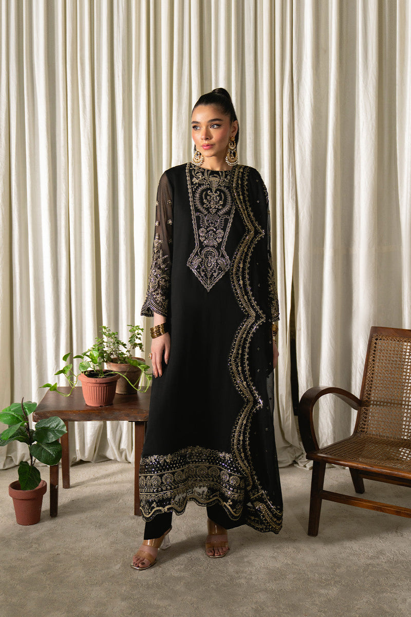 Neeshay | Ready to Wear Chiffon | RTW-CHFN-03 Black by Neeshay - Designer Dress  - Type : Ladies Clothes - Available at Libayah - 100% Original 