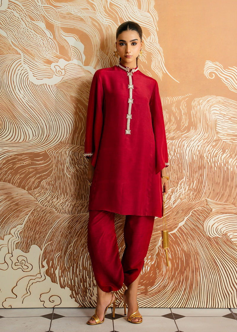 Ruby Lineage – authentic Pakistani formal dress from the Mahgul Whispers of Silk collection for women in the UK