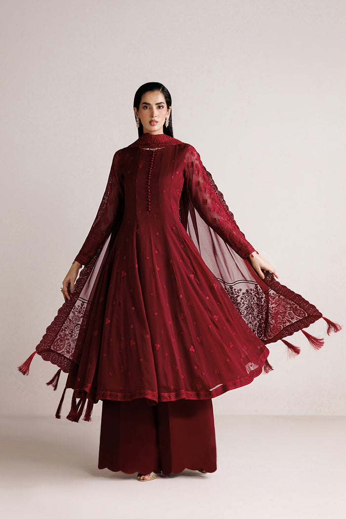 Farasha | Chiffon Essentials 26 | Merlot Satin by Farasha - Designer Dress  - Type : Ladies Clothes - Available at Libayah - 100% Original 