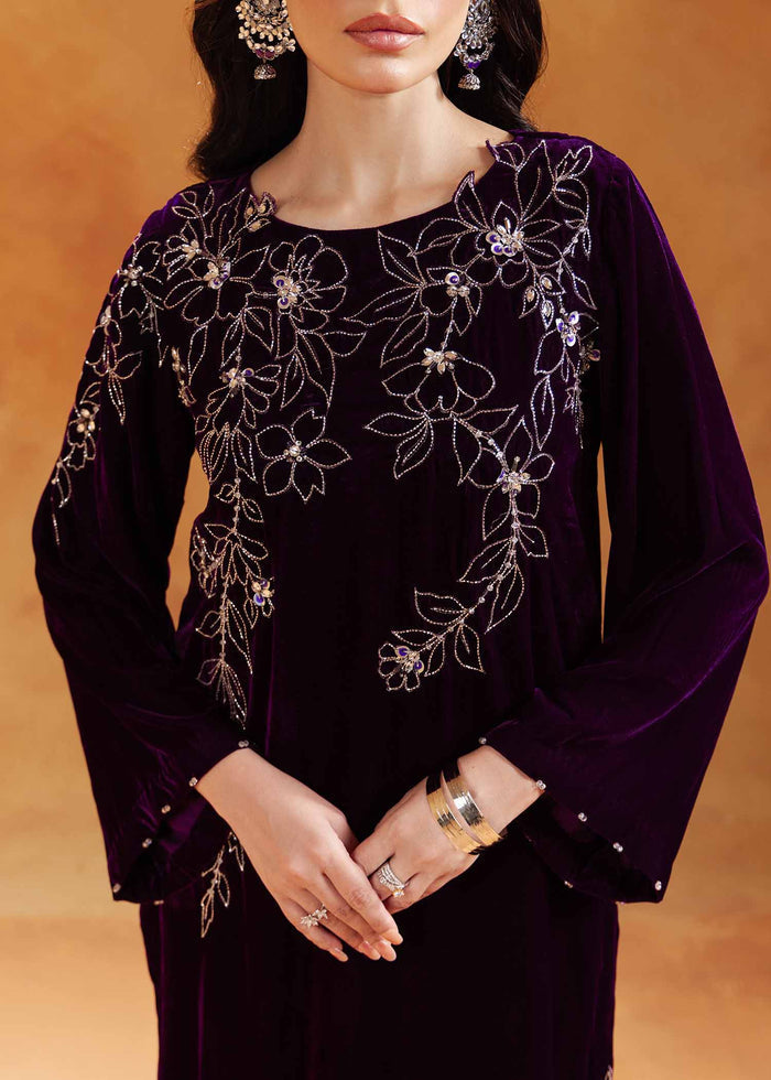 Jeem | The Velvet Edit | DUNE PURPLE by Jeem - Designer Dress - Type: Ladies Clothes - Available at Libayah - 100% Original