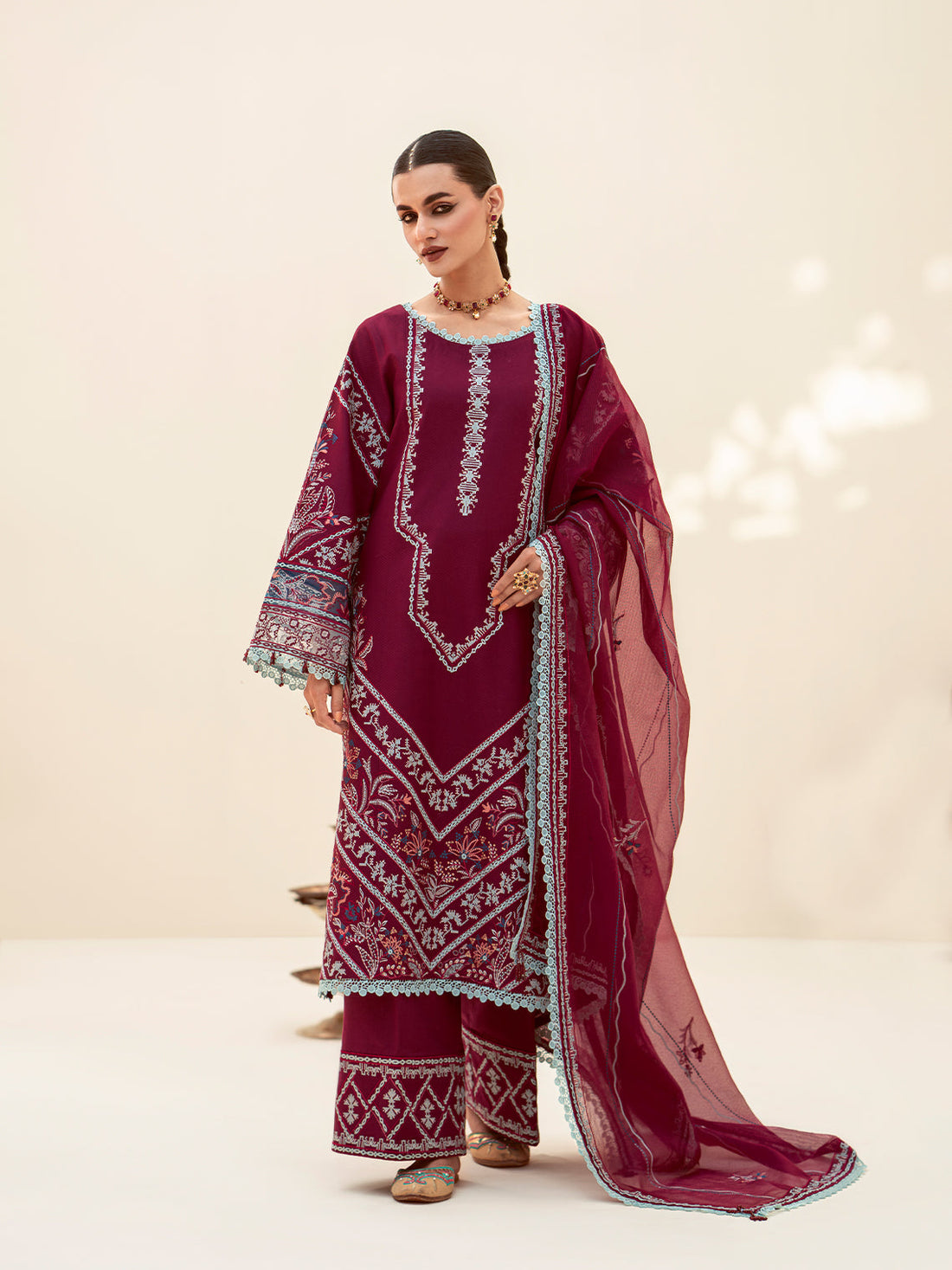 Fozia Khalid | Eid Edit 24 | Mulberry by Fozia Khalid - Designer Dress - Type: Ladies Clothes - Available at Libayah - 100% Original