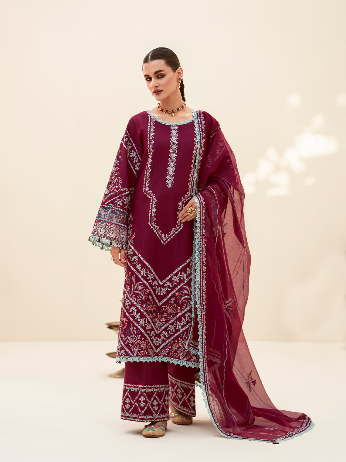 Fozia Khalid | Eid Edit 24 | Mulberry by Fozia Khalid - Designer Dress - Type: Ladies Clothes - Available at Libayah - 100% Original
