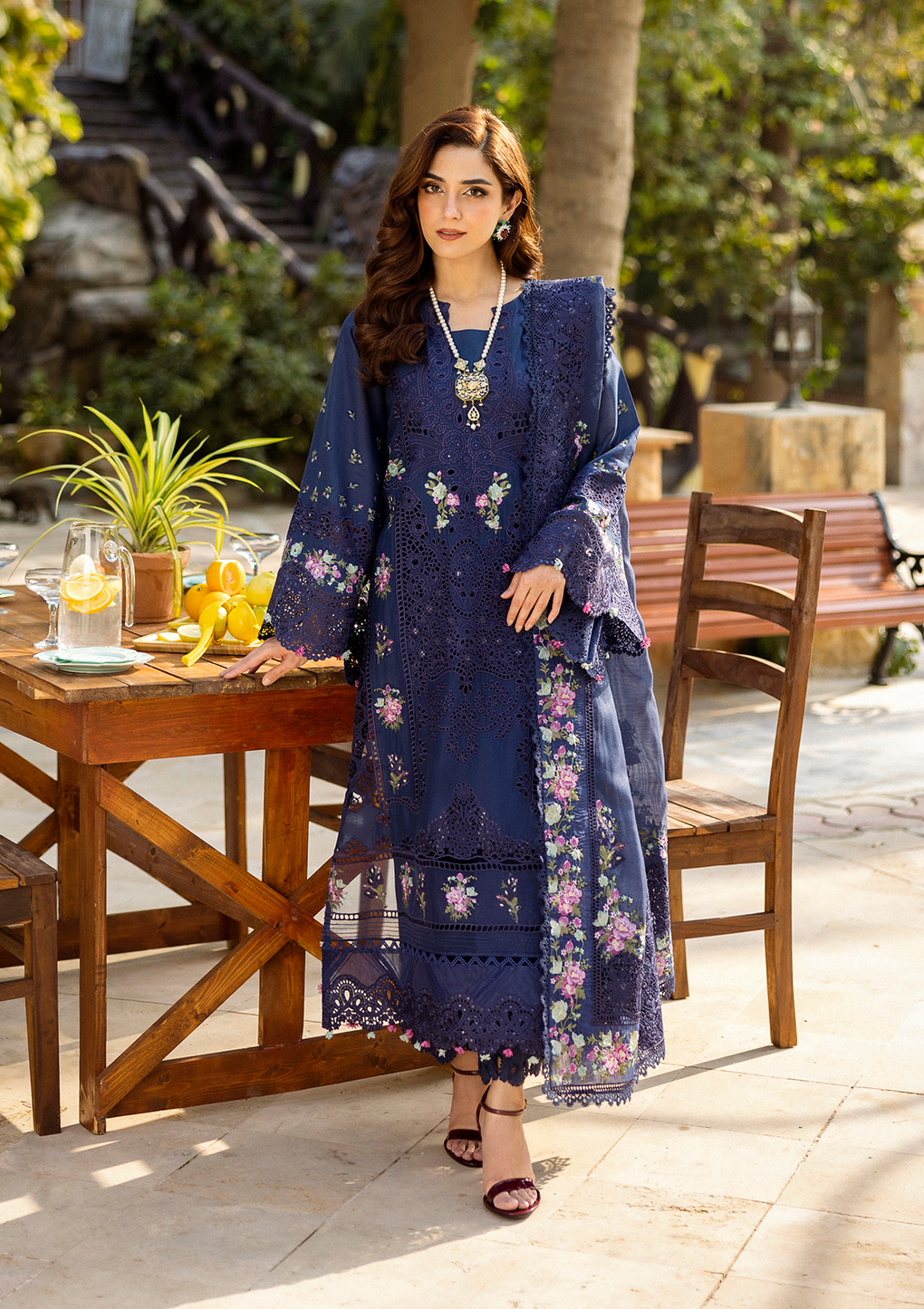 Elaf Premium | Luxury Lawn 25 | ELM-06 NEELAM by Elaf Premium - Designer Dress - Type: Ladies Clothes - Available at Libayah - 100% Original