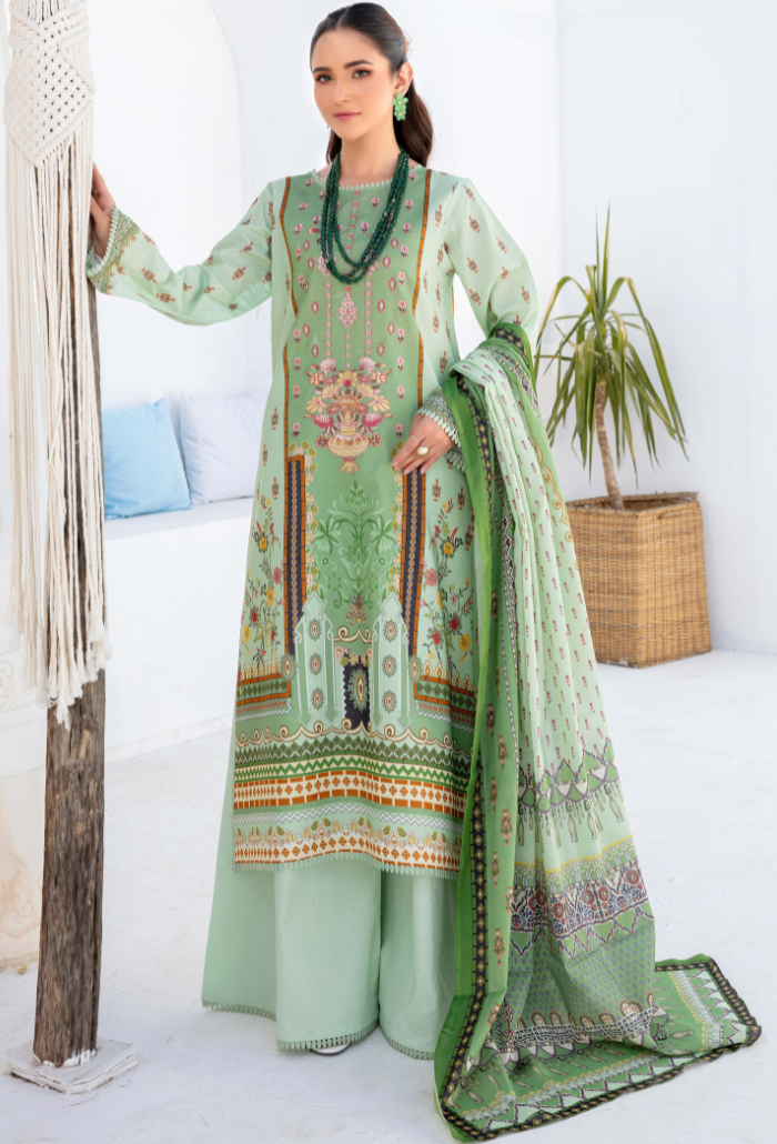Humdum | Saira Bano Lawn 24 | D02 by HumDum - Designer Dress - Type: Ladies Clothes - Available at Libayah - 100% Original