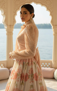Threads and Motifs | Formal Outfits | Blouse With Printed Lehenga by Threads and Motifs - Designer Dress  - Type : Ladies Clothes - Available at Libayah - 100% Original 