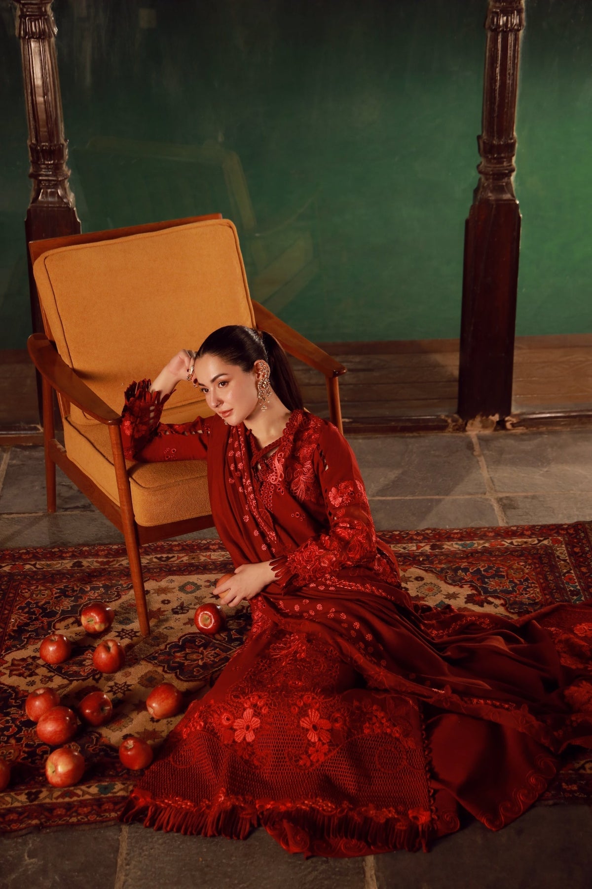 Maryam Hussain | Winter Shawl 25 | Riya by Maryam Hussain - Designer Dress - Type : Ladies Clothes - Available at Libayah - 100% Original 