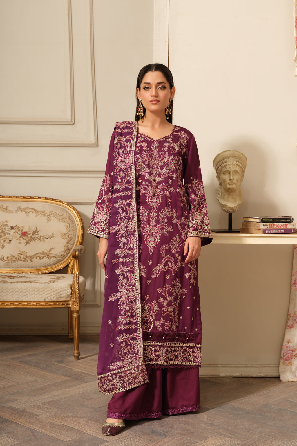 Johra | Silsila Embroidered Viscose | JH-259-SIL by Johra - Designer Dress - Type: Luxury - Available at Libayah - 100% Original