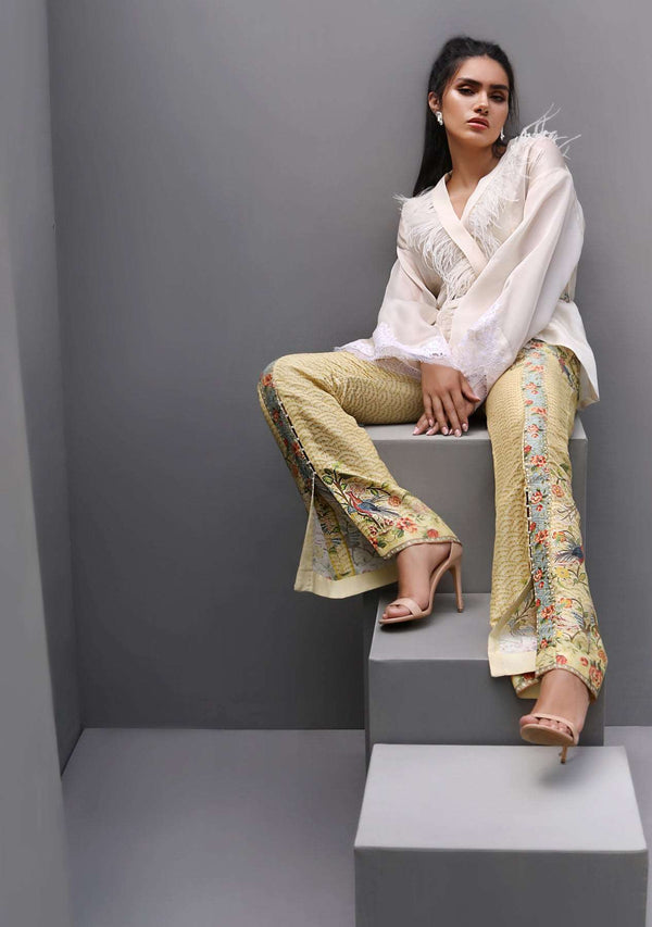 Afrozeh | Basic Pret 26 RTW | NACRE by Afrozeh - Designer Dress  - Type : Ladies Clothes - Available at Libayah - 100% Original 