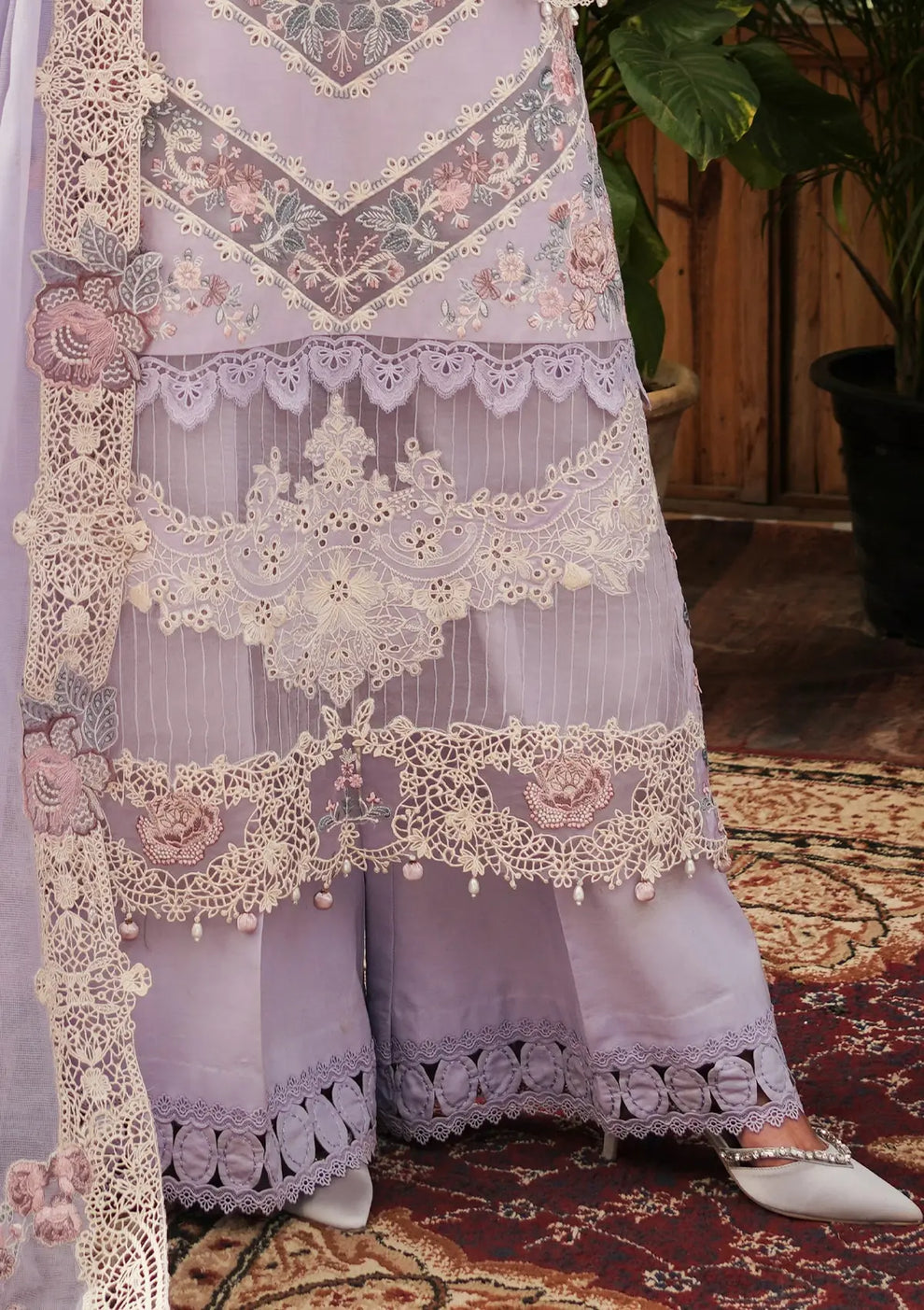 Kahf Premium | Luxury Lawn 24 | KLE-01B Lilac by Kahf Premium - Designer Dress - Type: Ladies Clothes - Available at Libayah - 100% Original