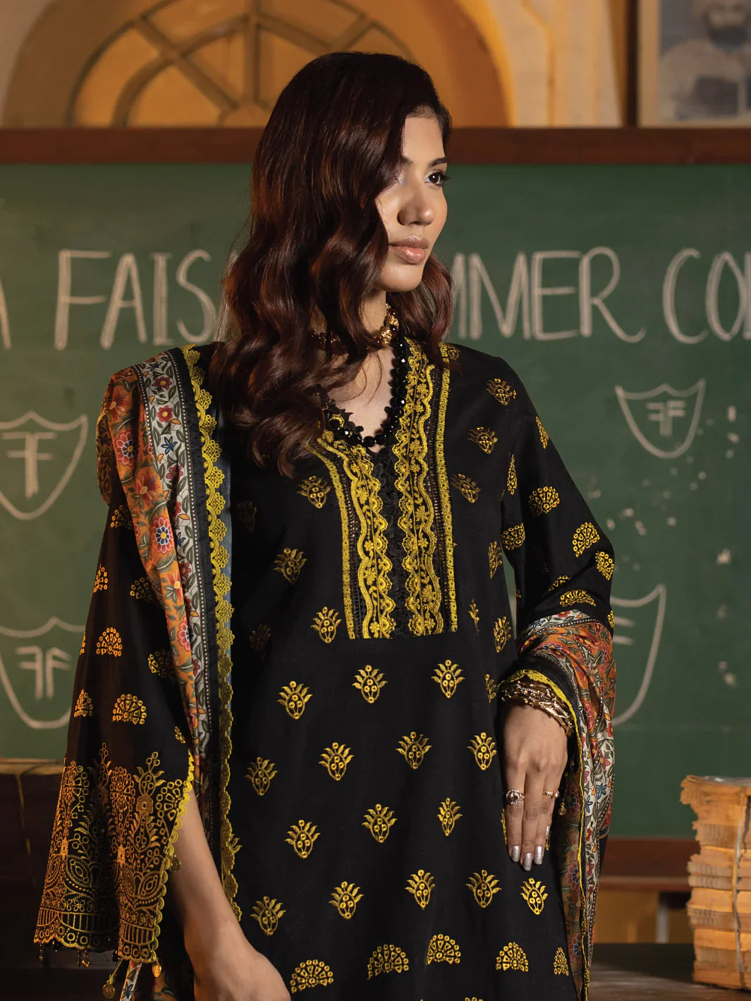 Faiza Faisal | Maya Luxury Lawn | Clara by Faiza Faisal - Designer Dress - Type: Ladies Clothes - Available at Libayah - 100% Original