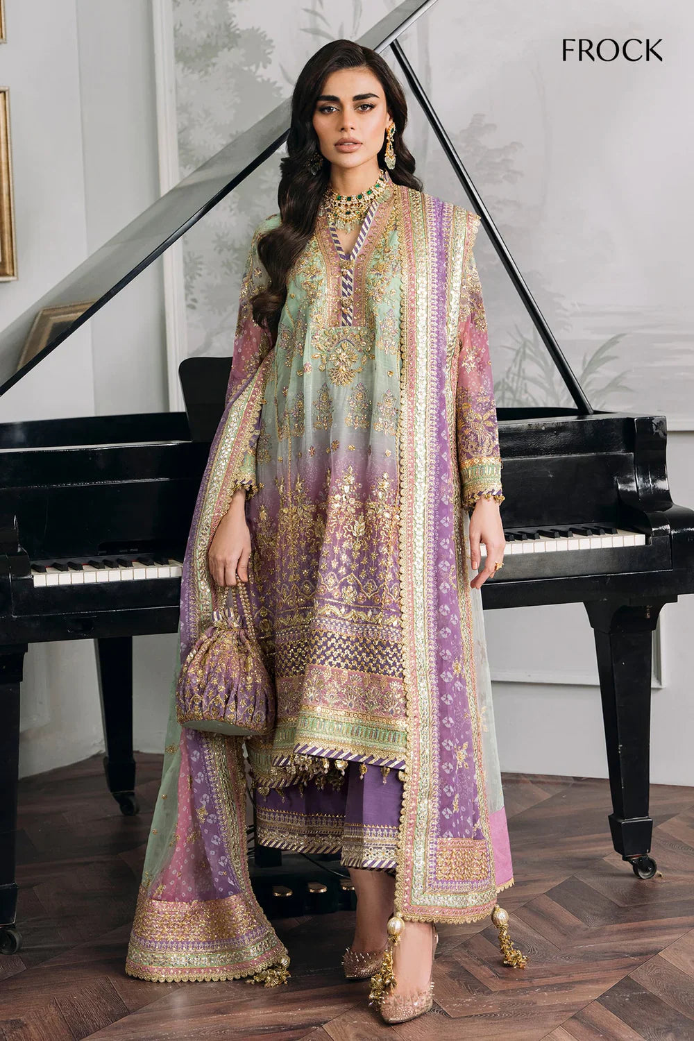 Baroque | Chantelle Embroidered Collection | CH12-08 by Baroque - Designer Dress - Type: Ladies Clothes - Available at Libayah - 100% Original
