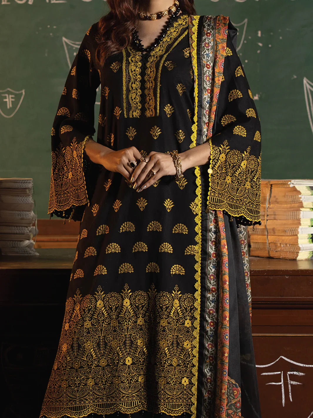 Faiza Faisal | Maya Luxury Lawn | Clara by Faiza Faisal - Designer Dress - Type: Ladies Clothes - Available at Libayah - 100% Original
