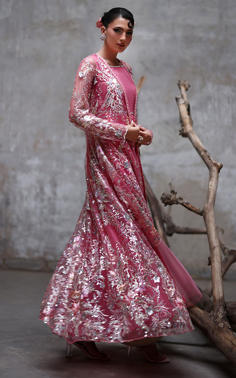 Threads and Motifs | Formal Dresses 25 | NET EMBROIDERED JAKCET WITH MAXI by Threads and Motifs - Designer Dress  - Type : Ladies Clothes - Available at Libayah - 100% Original 